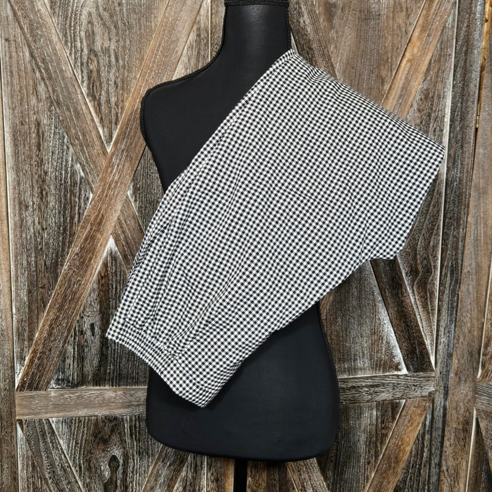 Sag Harbor Petite‎ Black White Gingham Check Straight Leg Pants Size 12P
